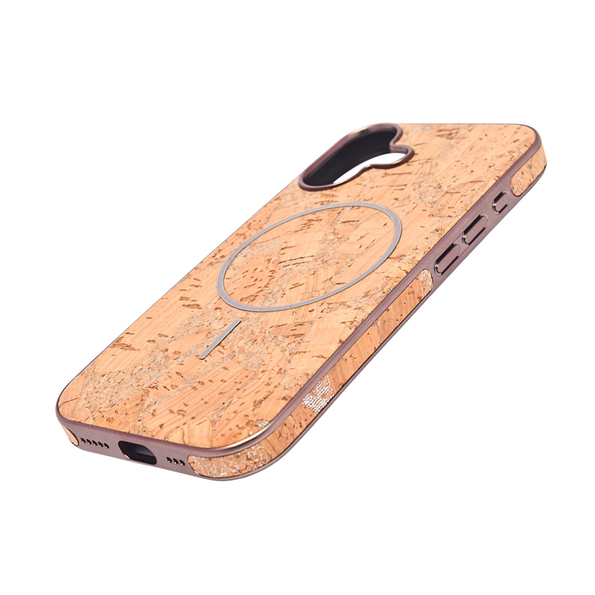 Cork Texture Printed MagSafe Compatible Phone Case for iPhone 17