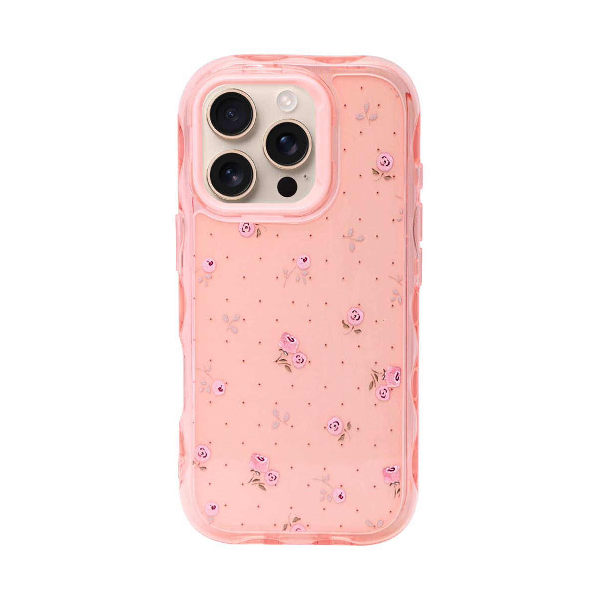 Cute Transparent Wavy Edge Phone Case for iPhone 16 Pro