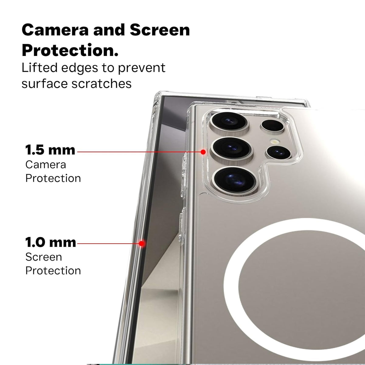 Crystal Clear Hard Anti-Yellow Magnetic Case for Samsung S24 Ultra & S25 Ultra