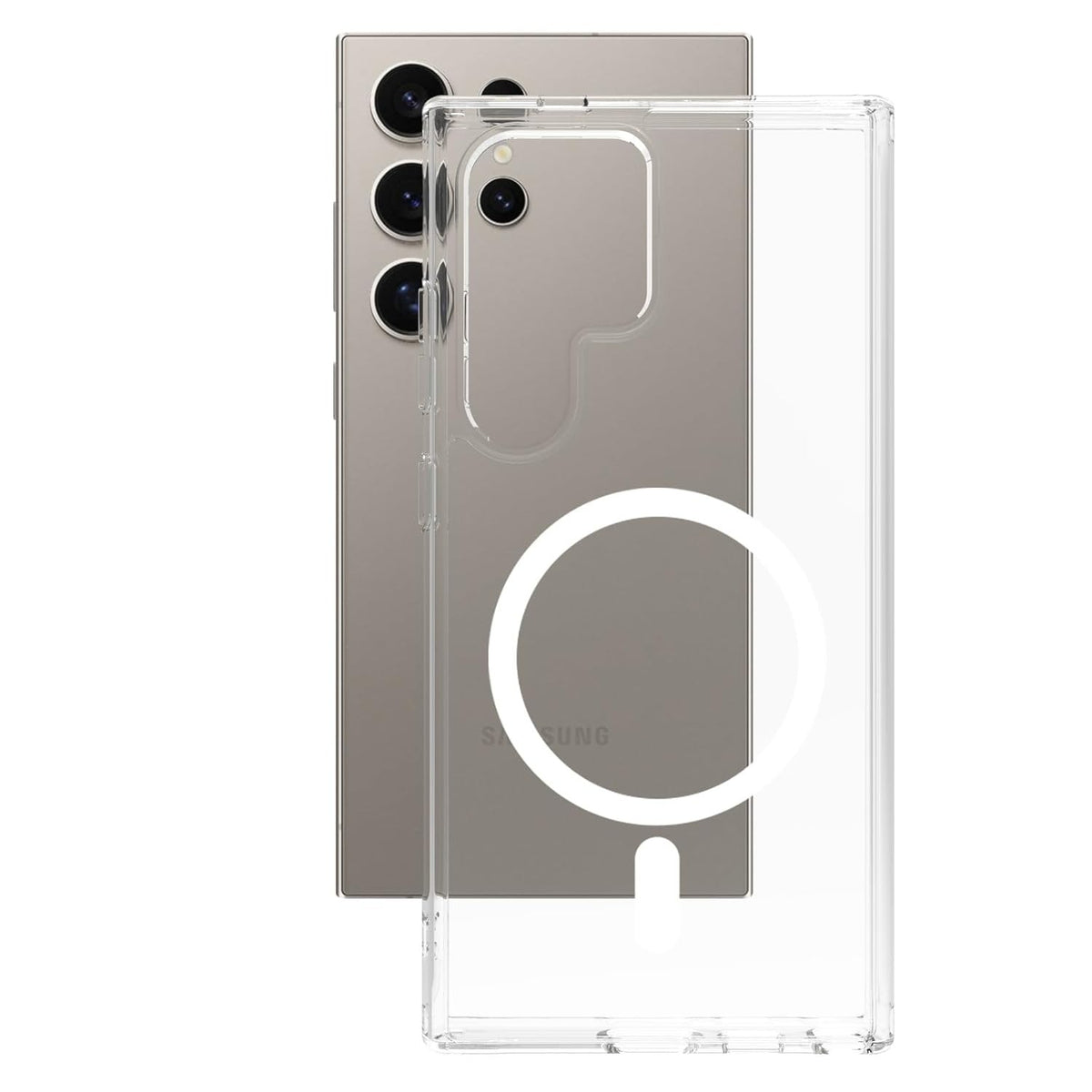 Crystal Clear Hard Anti-Yellow Magnetic Case for Samsung S24 Ultra & S25 Ultra