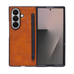 Executive Leather Case with S Pen Holder for Samsung Galaxy Z Fold 7 – Sleek Fit & Stylus Support