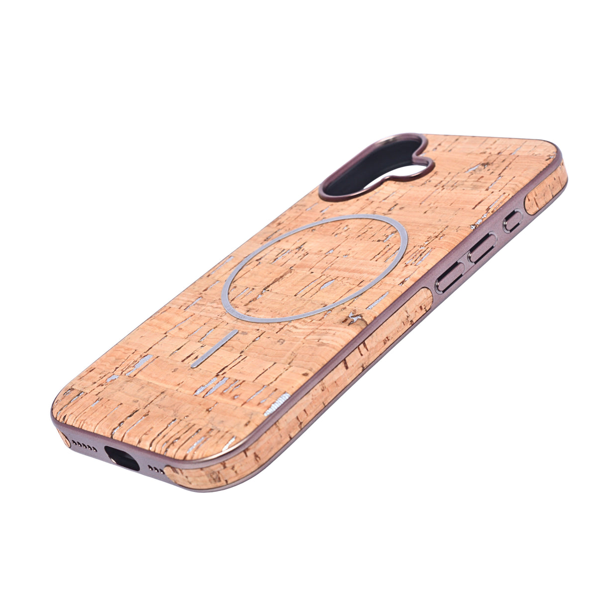 Cork Texture Printed MagSafe Compatible Phone Case for iPhone 17