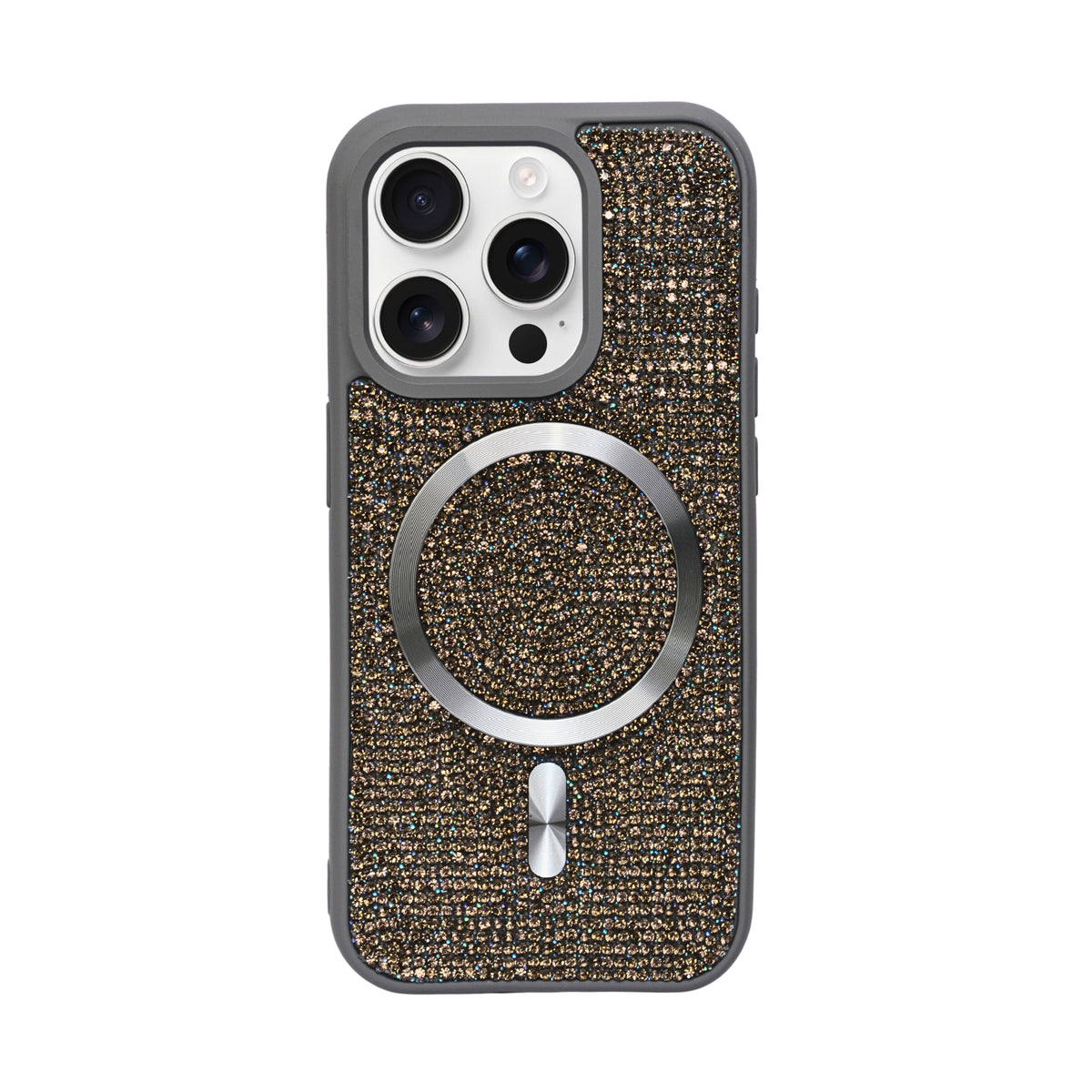 Luxury Rhinestone MagSafe Compatible Phone Case for iPhone 15 Pro