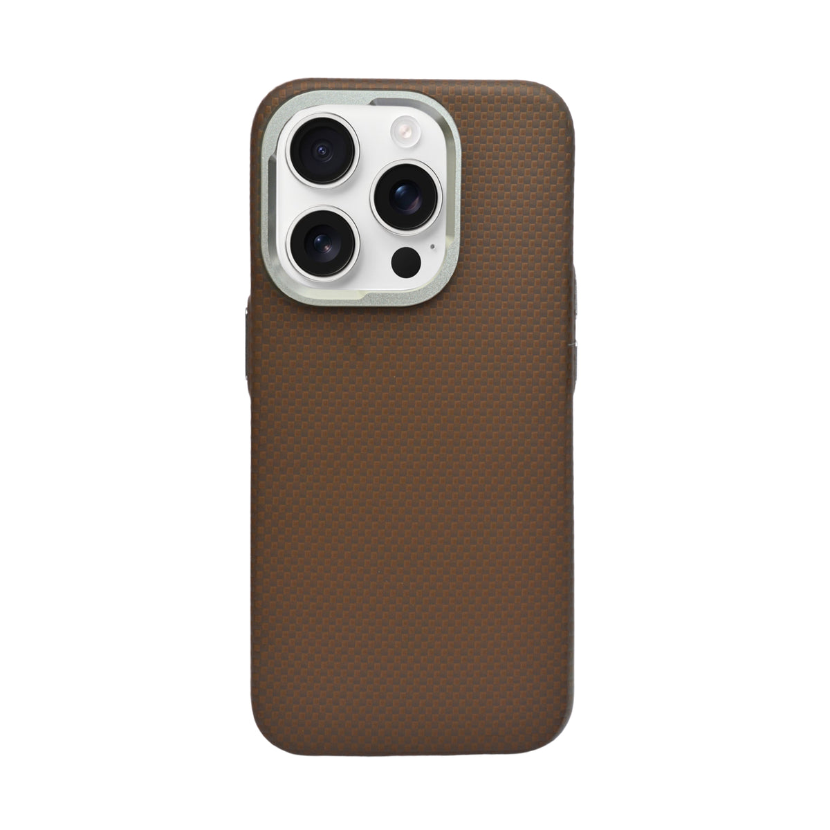 Carbon Fiber Texture MagSafe Compatible with Metal Camera Phone Case for iPhone 15 Pro