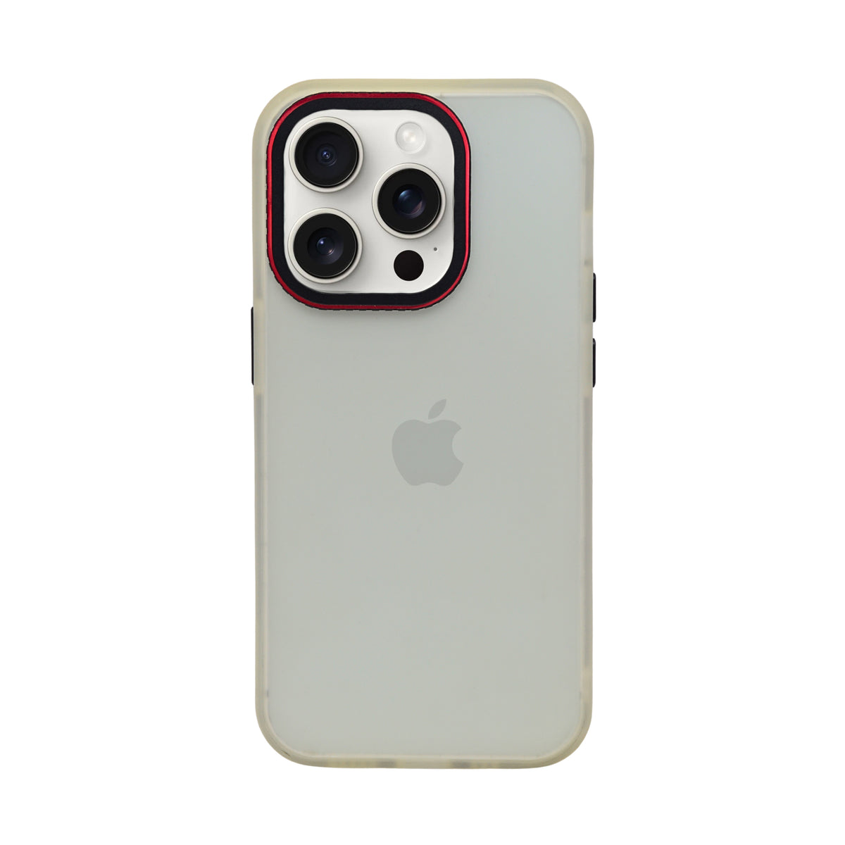 Frosted Clear with Matte Camera Border Phone Case for iPhone 14 Pro