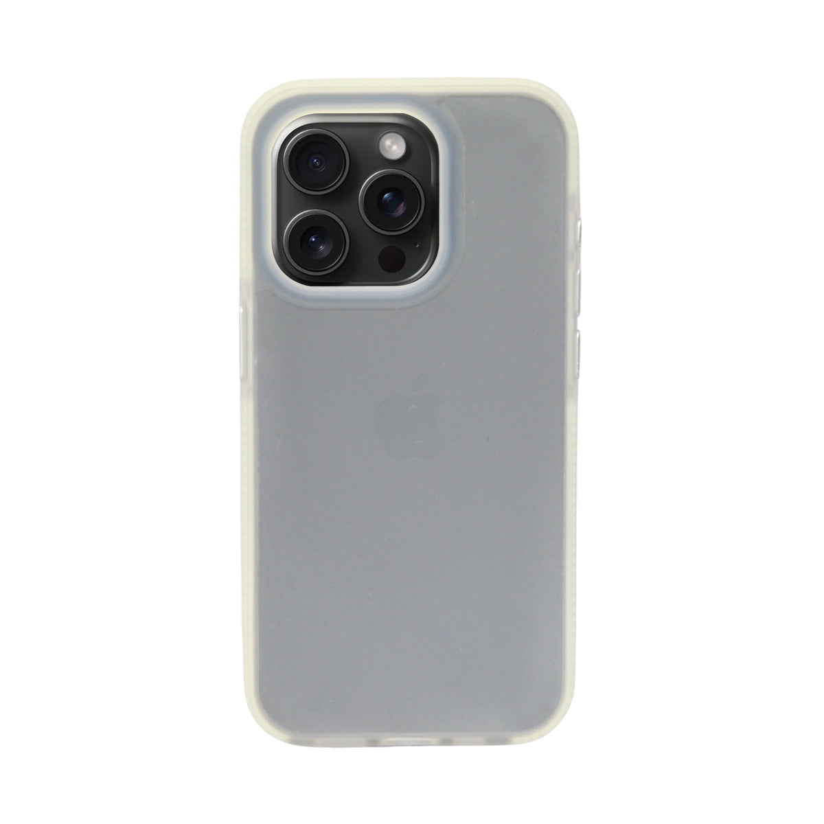 Matte Transparent Frosted with Side Border Phone Case For iPhone 15 Pro
