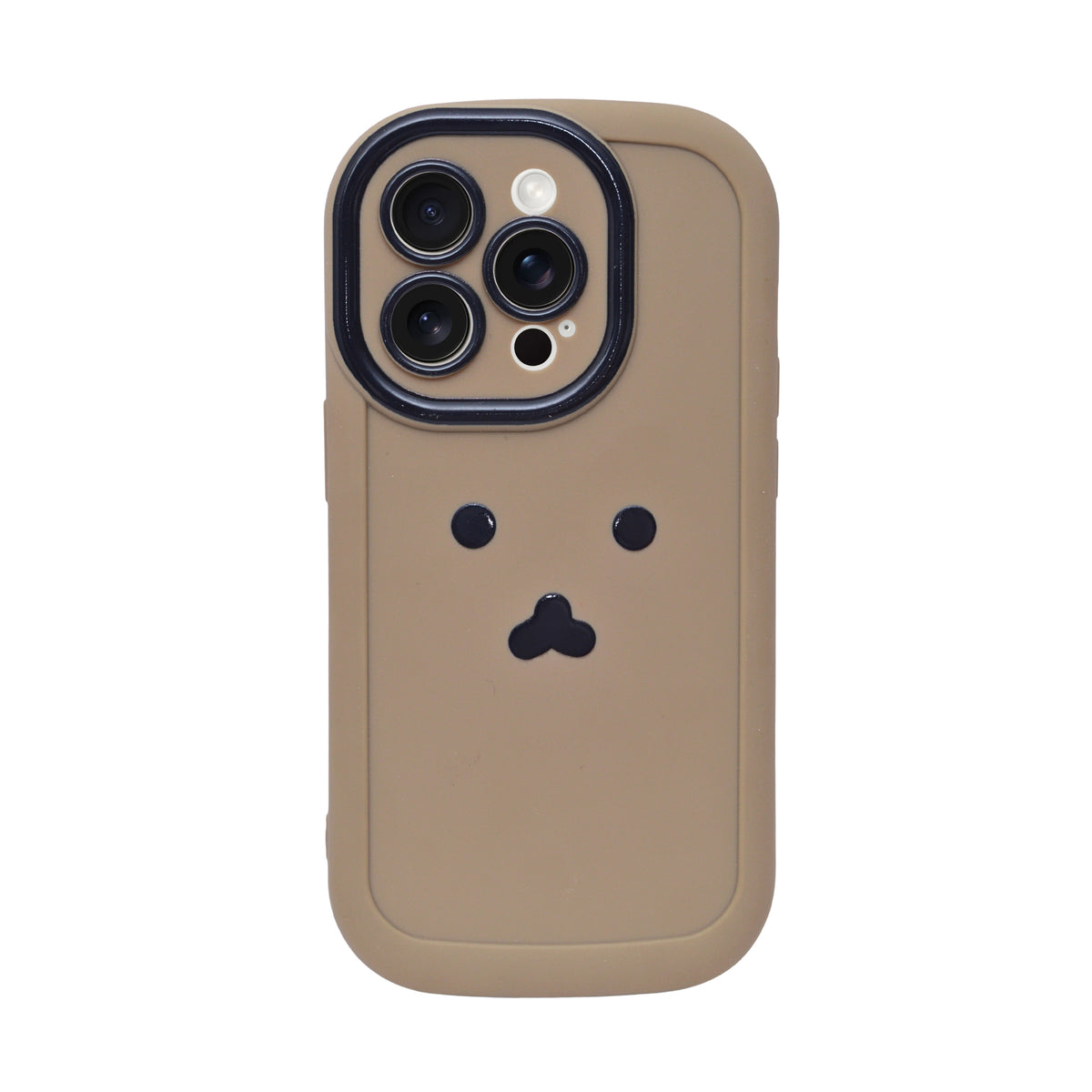 Aesthetic Teddy Bear with Plush Charm Phone Case for iPhone 14 Pro