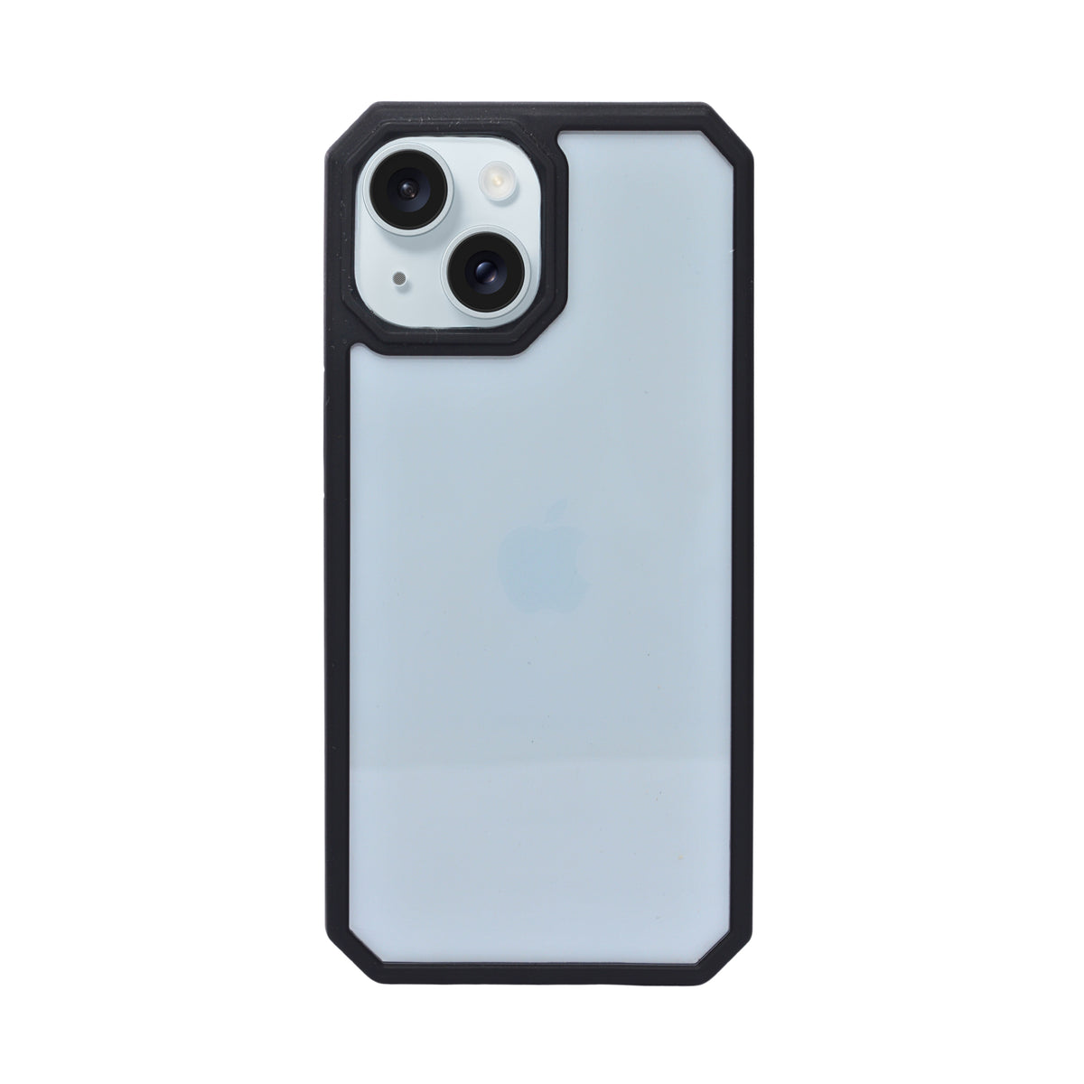 Transparent with Colored Edges Phone Case for iPhone 15