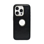 PU Leather Matte Finish with logo Cutout Phone Case for iPhone 15 Pro