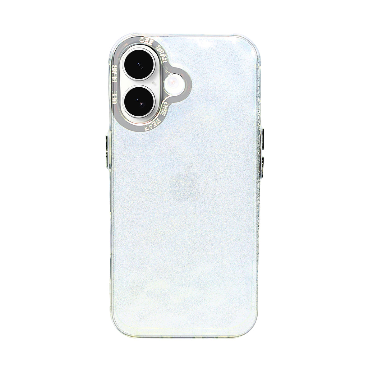 Oee Bear Glitter Transparent Phone Case For iPhone 16 Plus