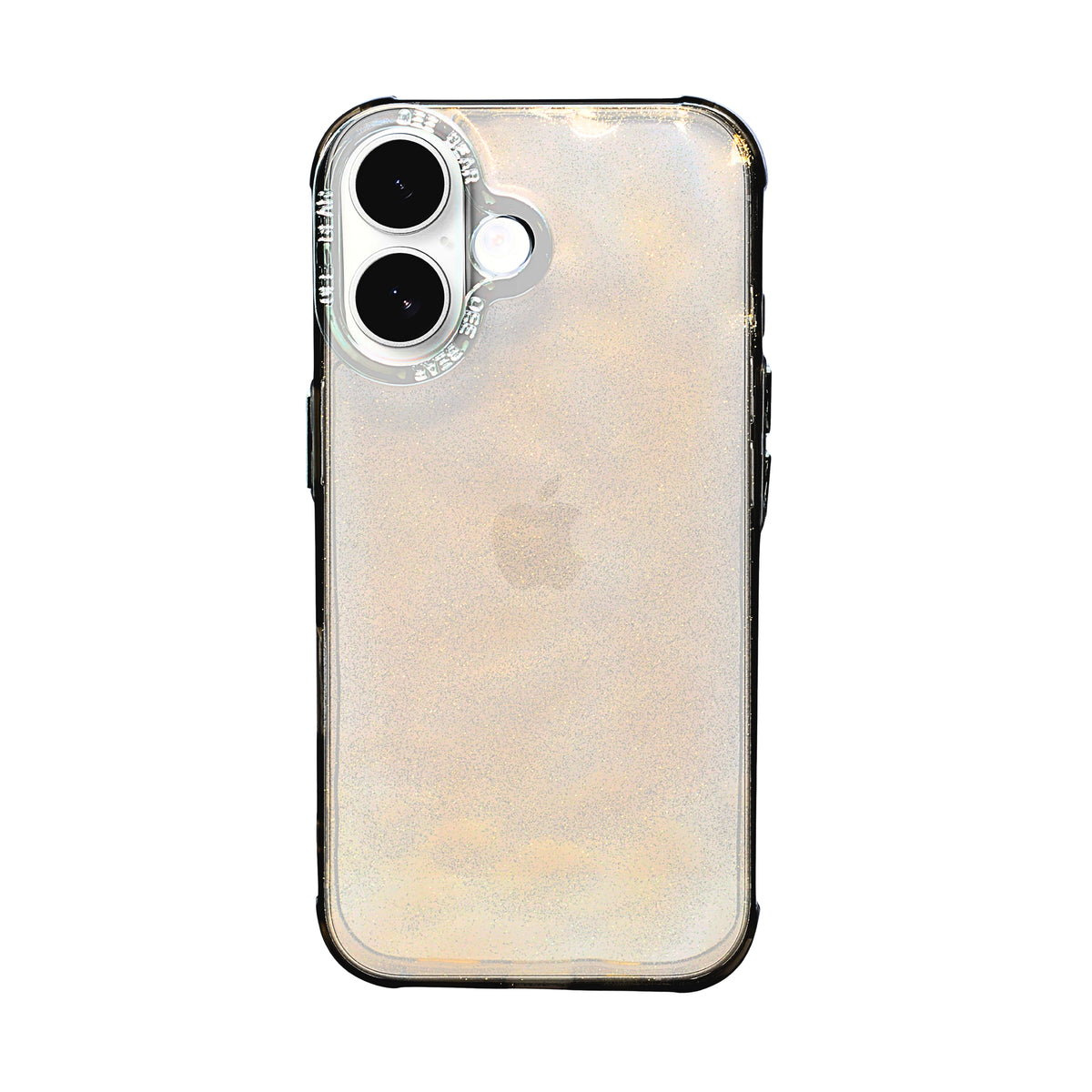 Oee Bear Glitter Transparent Phone Case For iPhone 16 Plus