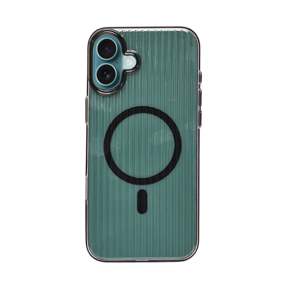Crystal Clear Corrugated MagSafe Compatible Phone Case for iPhone 16 Plus