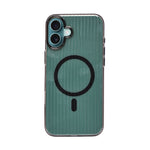 Crystal Clear Corrugated MagSafe Compatible Phone Case for iPhone 16 Plus