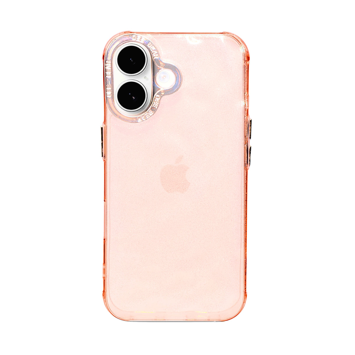 Oee Bear Glitter Transparent Phone Case For iPhone 16