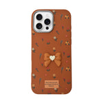 Cute Floral with 3D Bow Case For iPhone 16 Pro