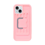Retro Suitcase Design Phone Case with Kickstand for iPhone 15