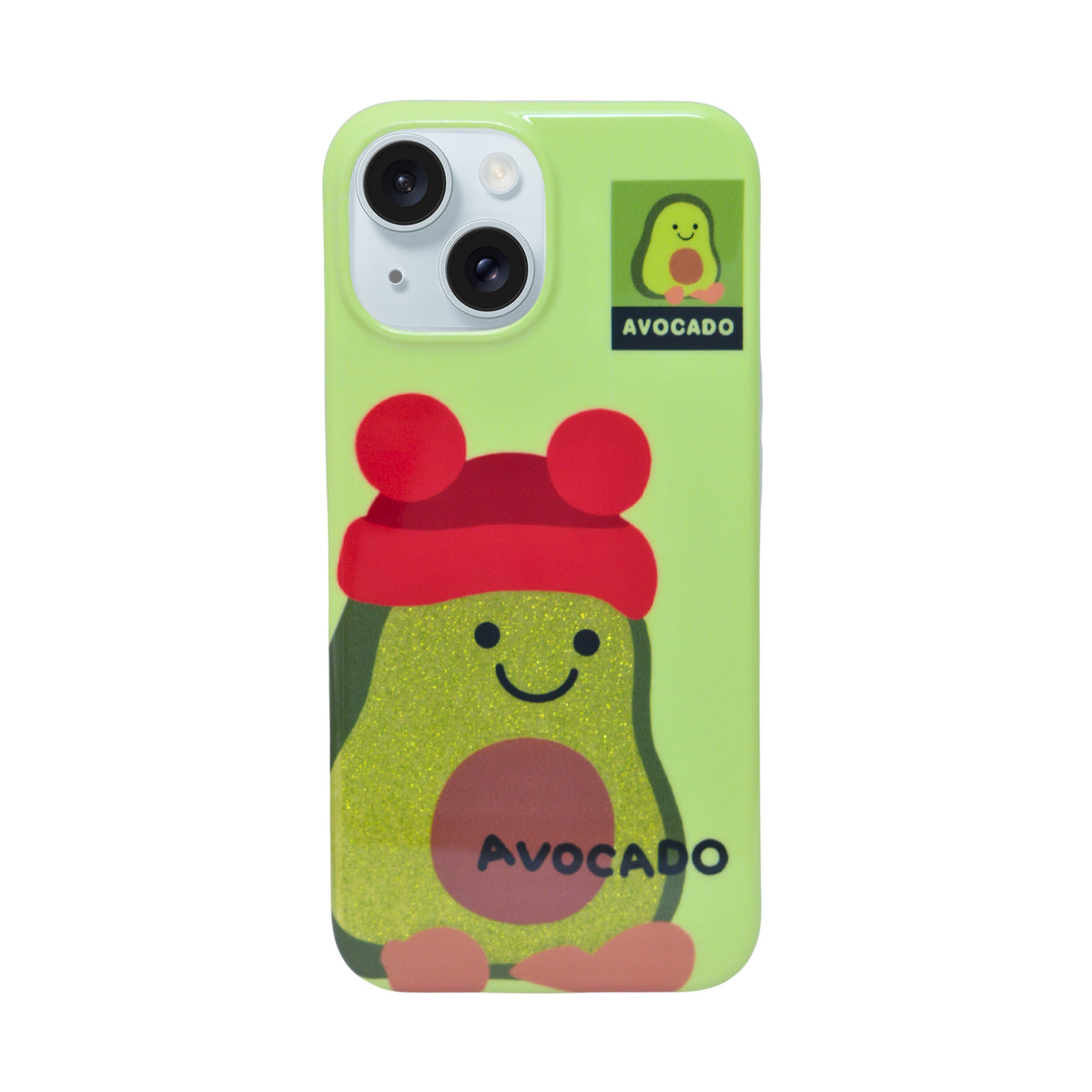 Cute Cartoon Avocado Design Soft Phone Case for iPhone 15