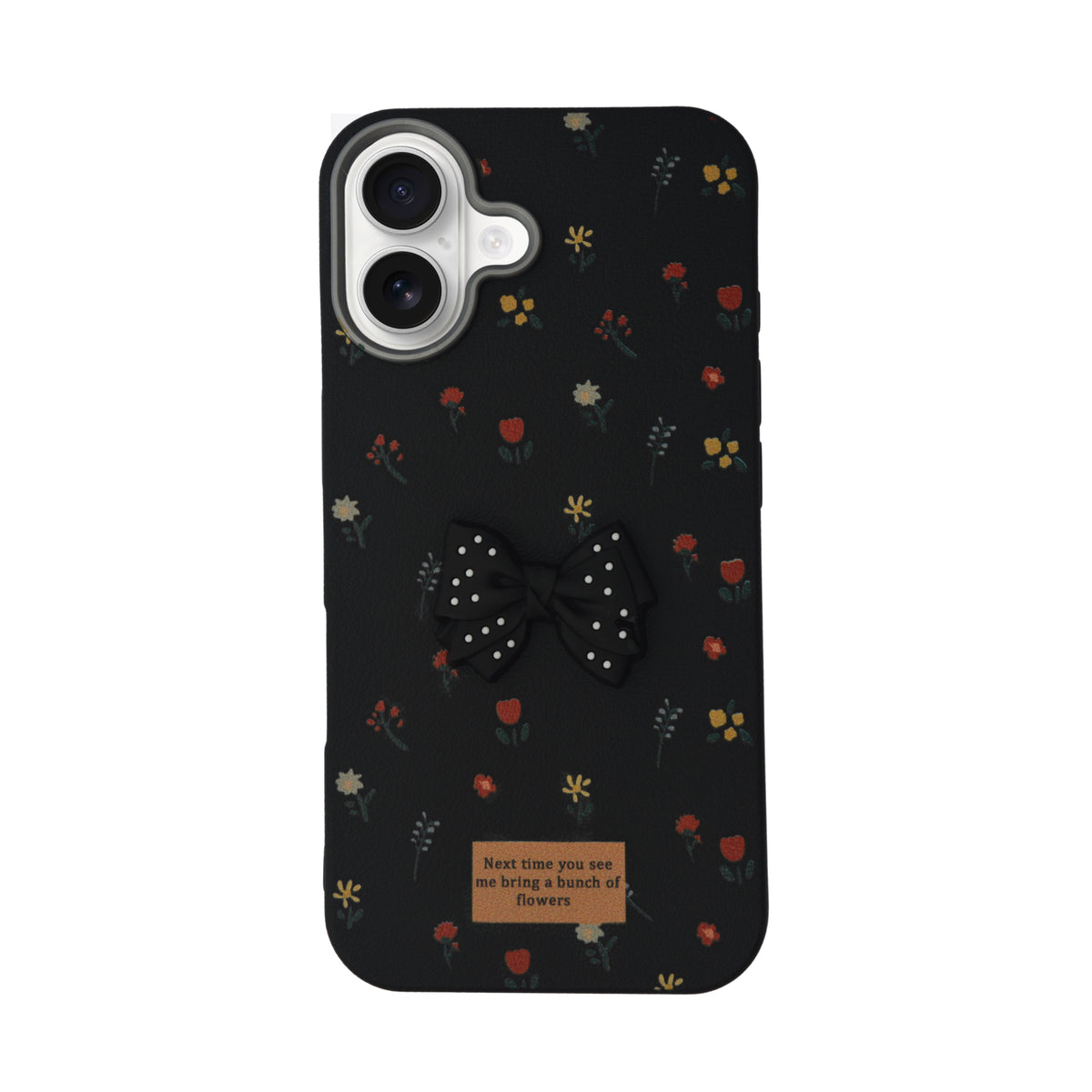 Cute Floral with 3D Bow Case For iPhone 16