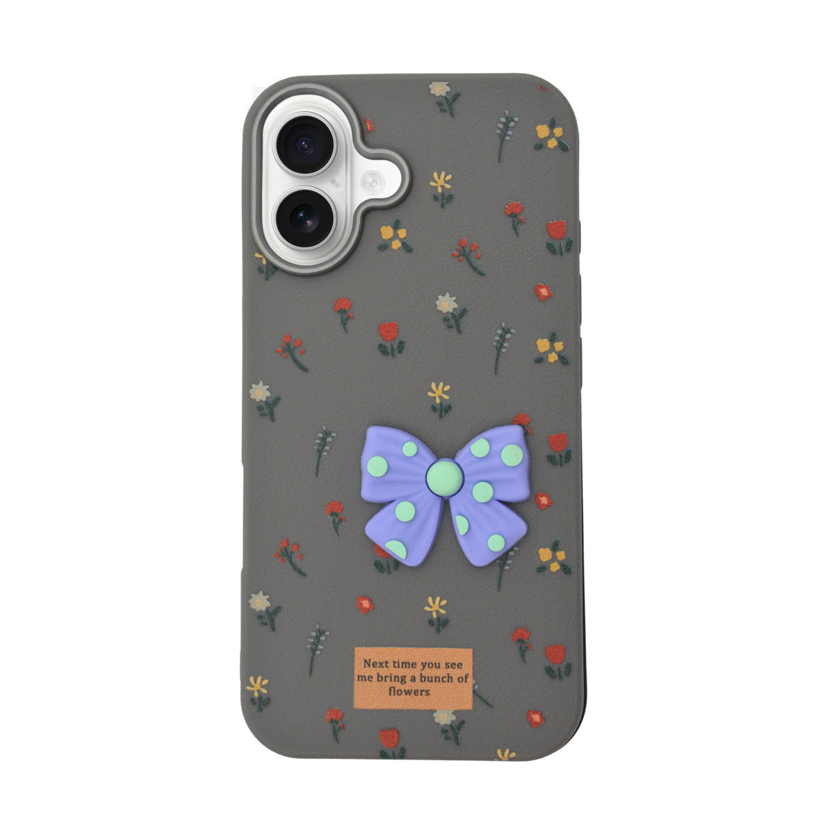 Cute Floral with 3D Bow Case For iPhone 16