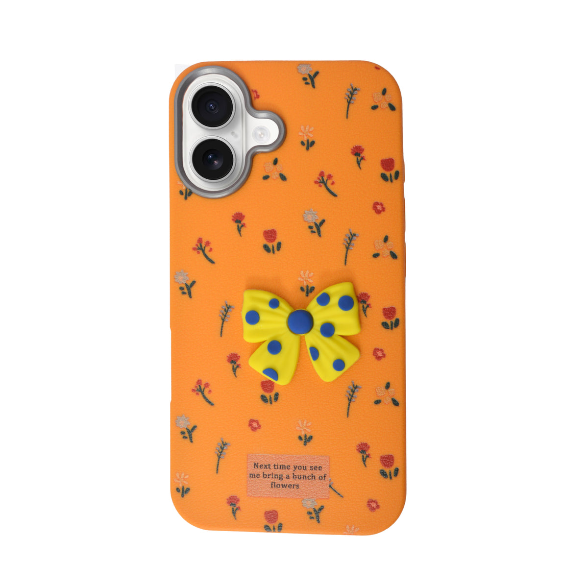 Cute Floral with 3D Bow Case For iPhone 16