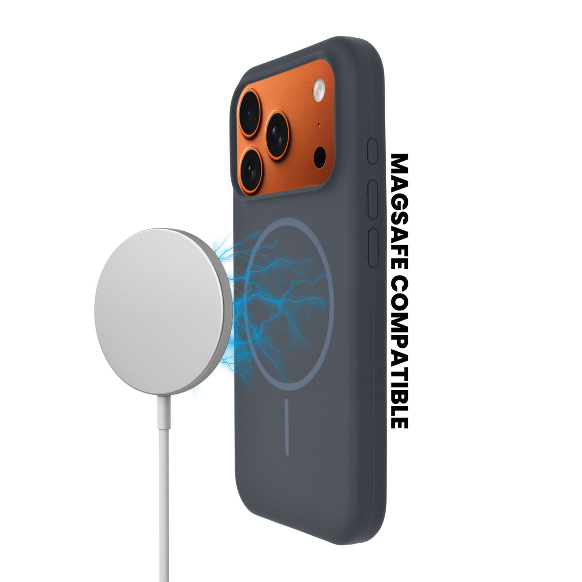 Soft Silicone with MagSafe Ring Phone Case for iPhone 17 Pro