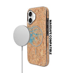 Cork Texture Printed MagSafe Compatible Phone Case for iPhone 16