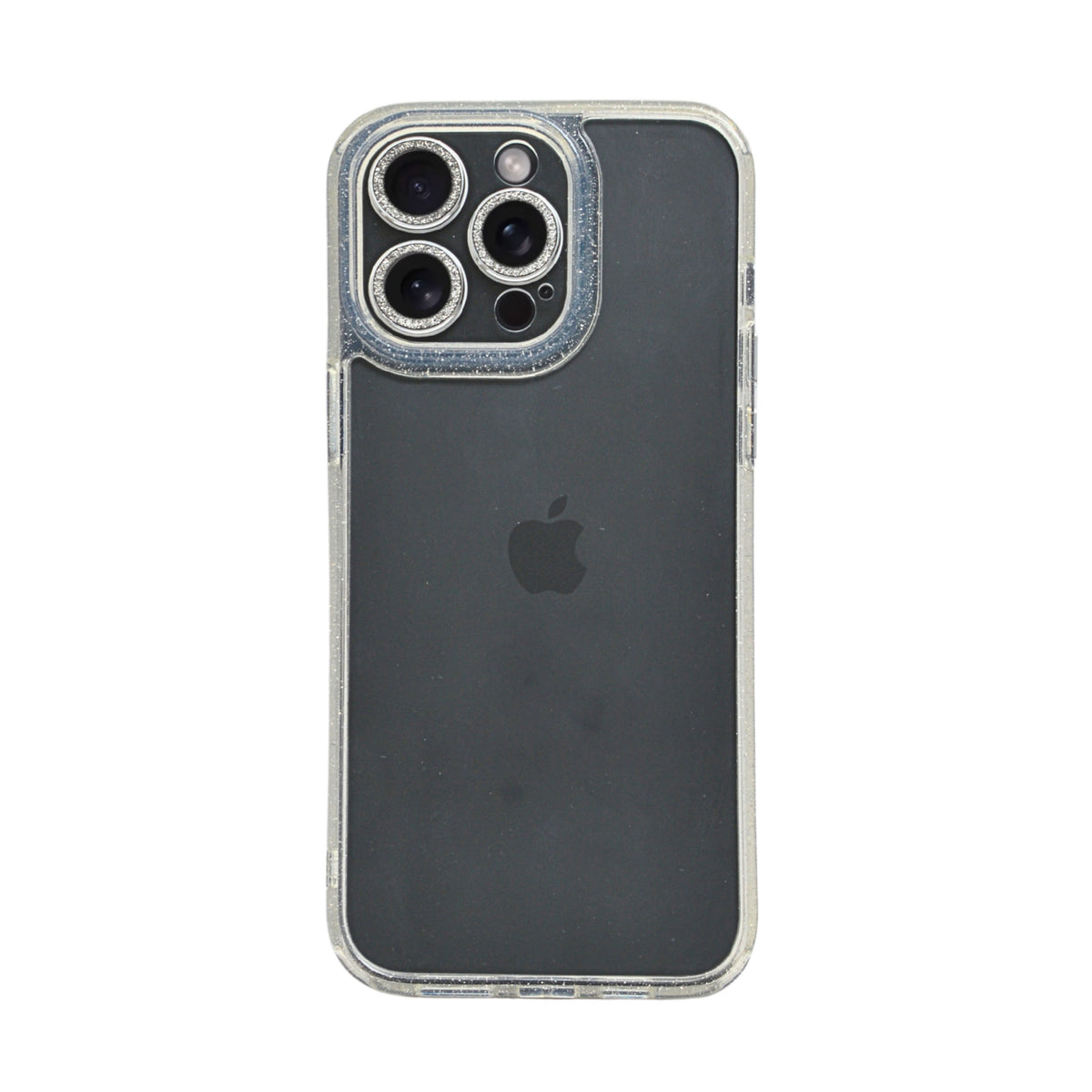 Sparkling Crystal Clear Phone Case with Glitter Camera Guard for iPhone 14 Pro Max