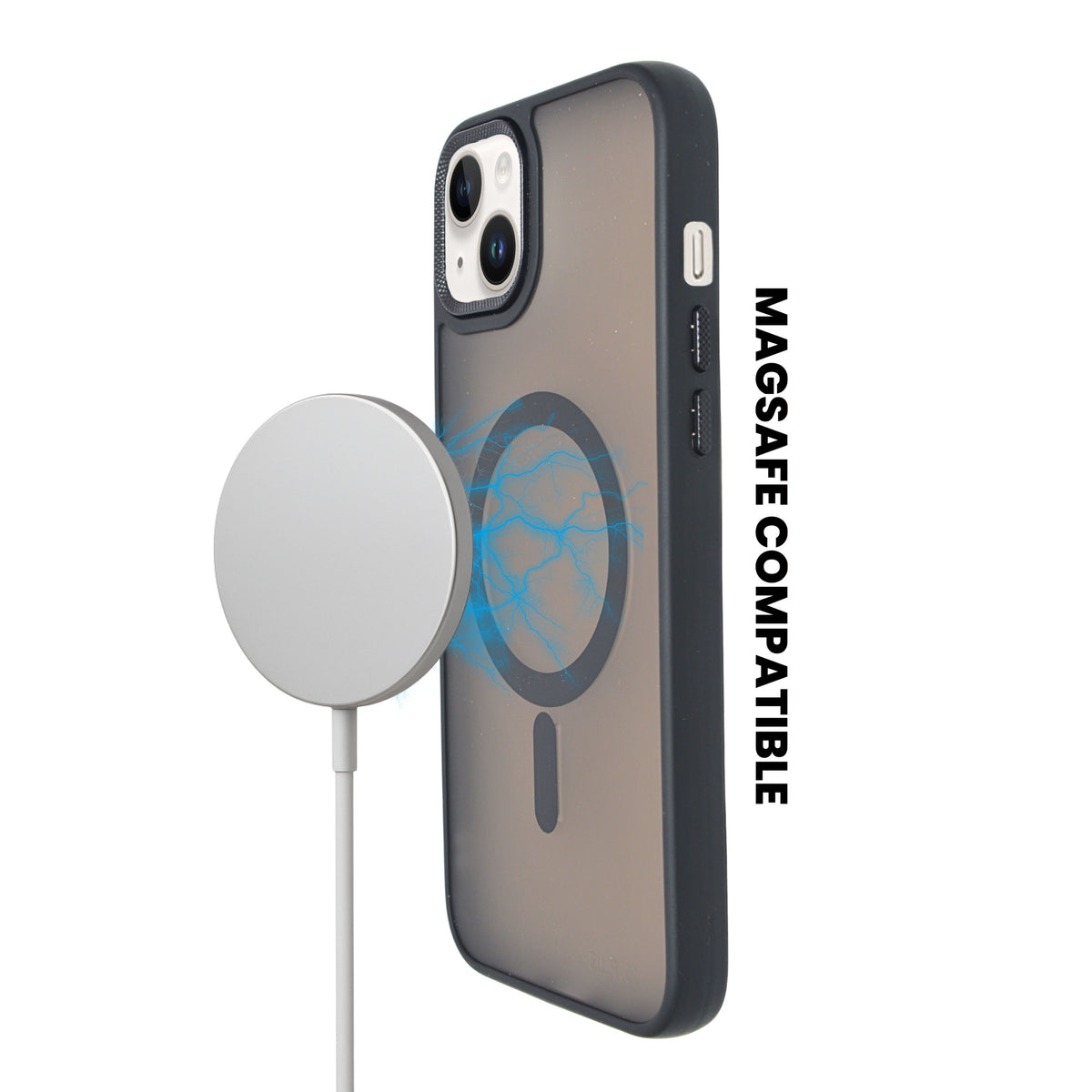 Matte Magsafe with Camera Design Phone Case for iPhone 14 Plus / 15 Plus