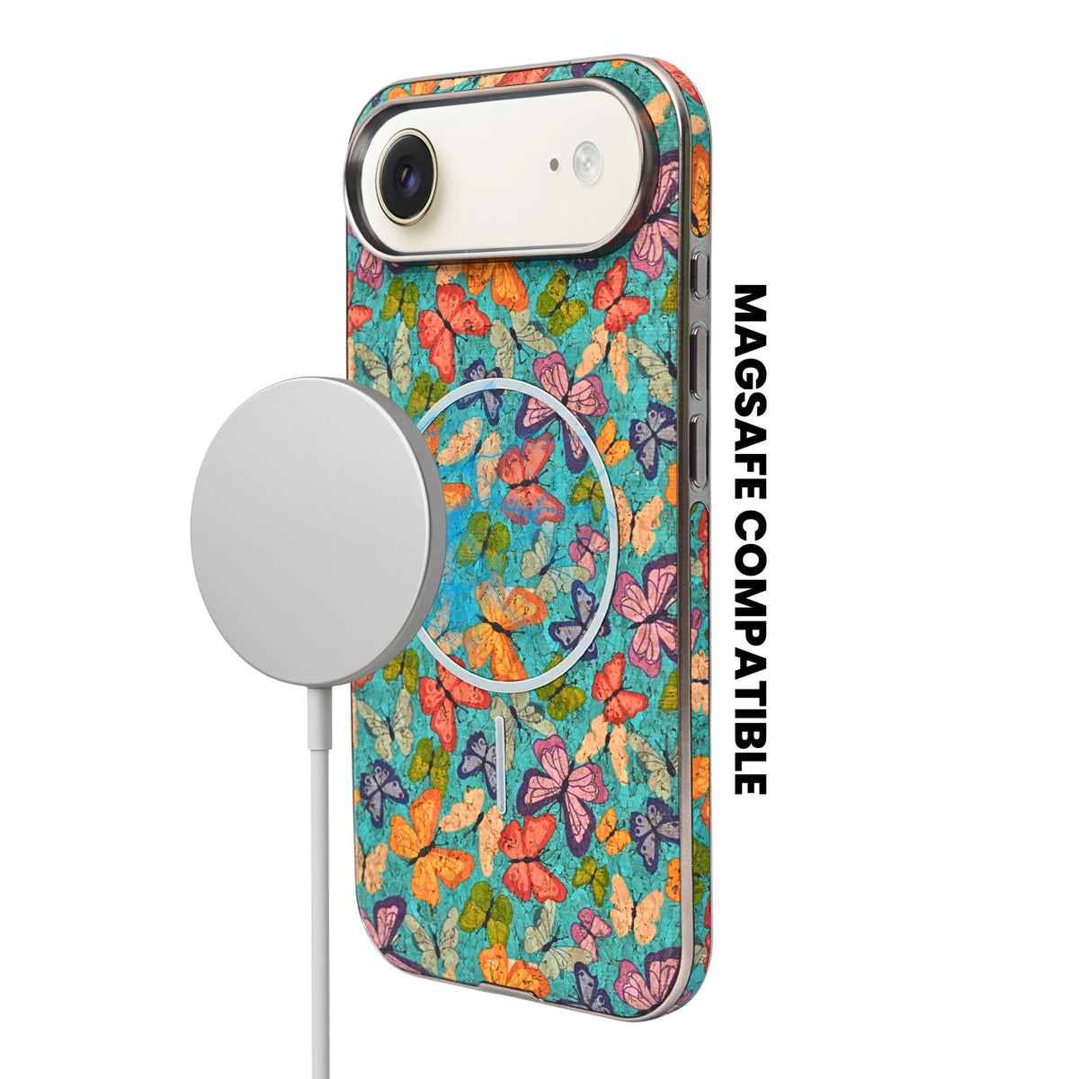 Cork Texture Printed MagSafe Compatible Phone Case for iPhone 17 Air