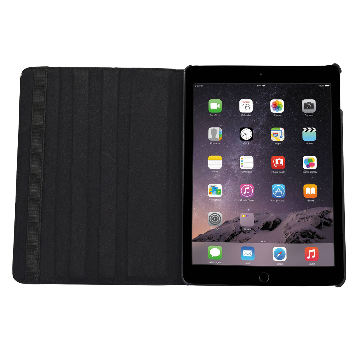 Premium 360° Rotating Leather Stand Case for iPad Air 2