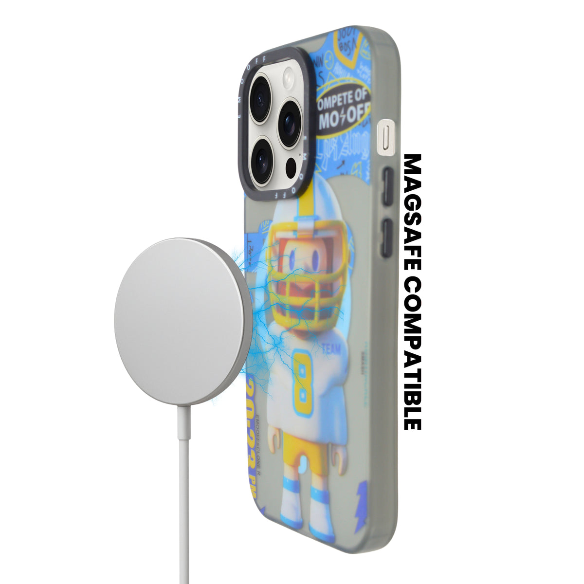 Trendy Sports Character Design Phone Case with MagSafe Compatible for iPhone 14 Pro