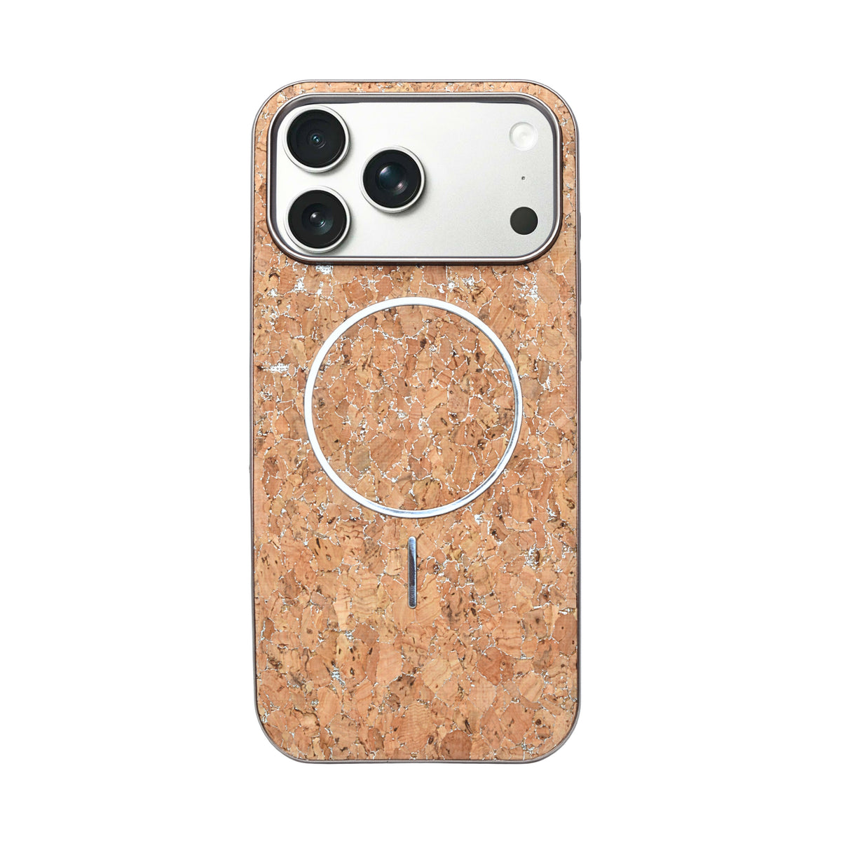 Cork Texture Printed MagSafe Compatible Phone Case for iPhone 17 Pro Max