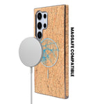 Cork Texture Printed MagSafe Compatible Phone Case for Samsung Galaxy S24 Ultra