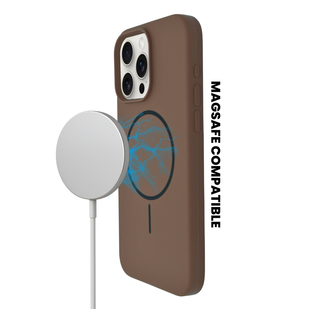 Soft Silicone with MagSafe Ring Phone Case for iPhone 15 Pro