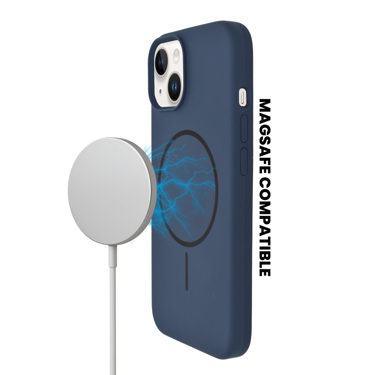 Soft Silicone with MagSafe Ring Phone Case for iPhone 13 / 14