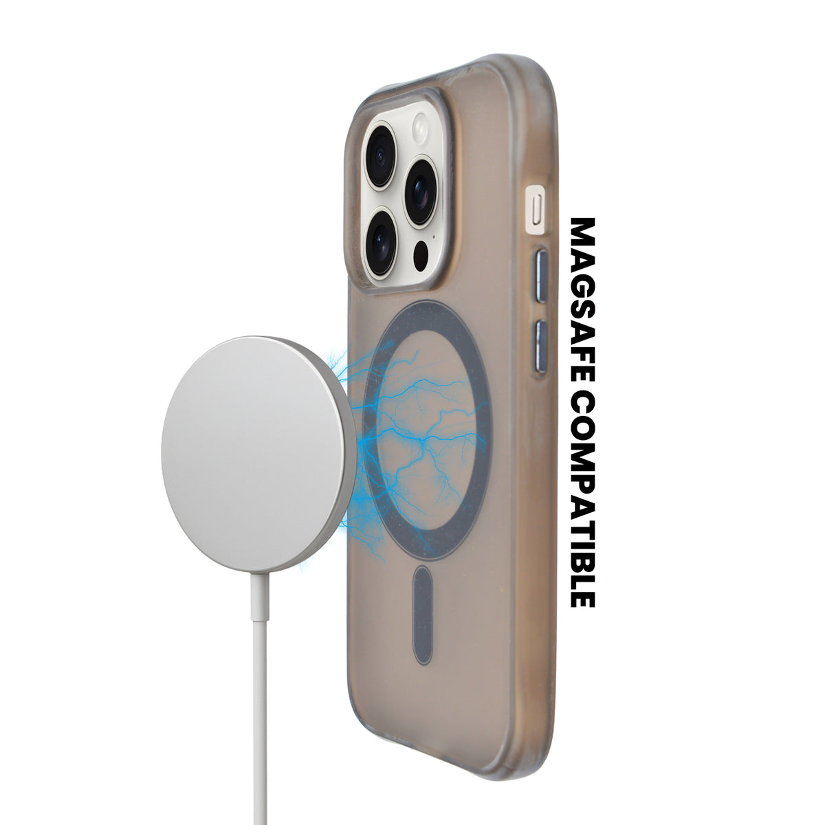 Smoky Frost MagSafe Compatible Transparent Phone Case for iPhone 14 Pro Max