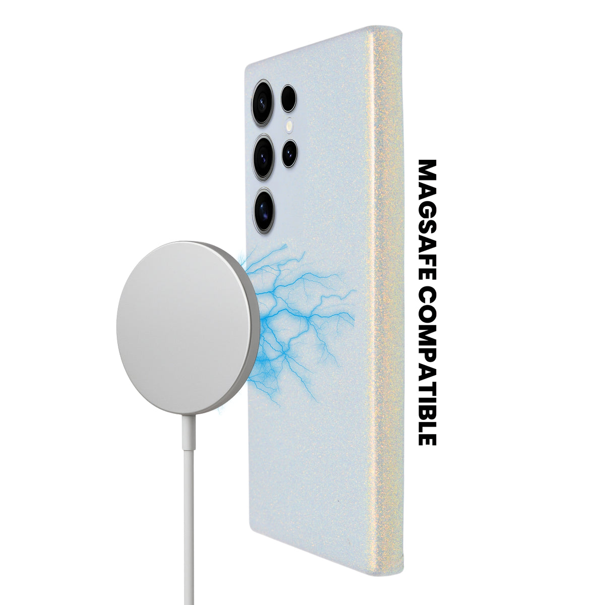 Premium Pastel Glitter Marble Finish Hard Phone Case for Samsung Galaxy S24 Ultra