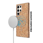 Cork Texture Printed MagSafe Compatible Phone Case for Samsung Galaxy S23 Ultra