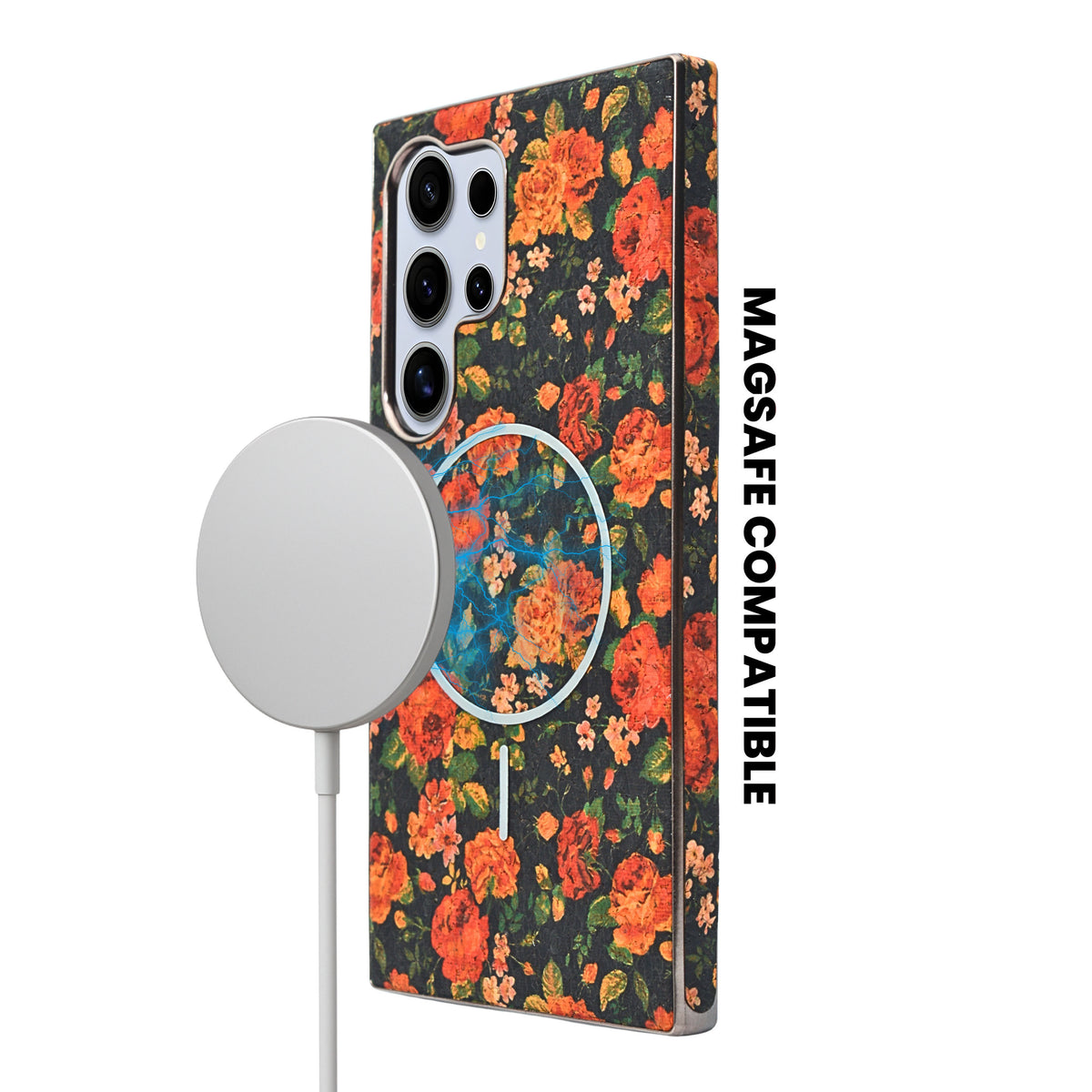 Cork Texture Printed MagSafe Compatible Phone Case for Samsung Galaxy S24 Ultra