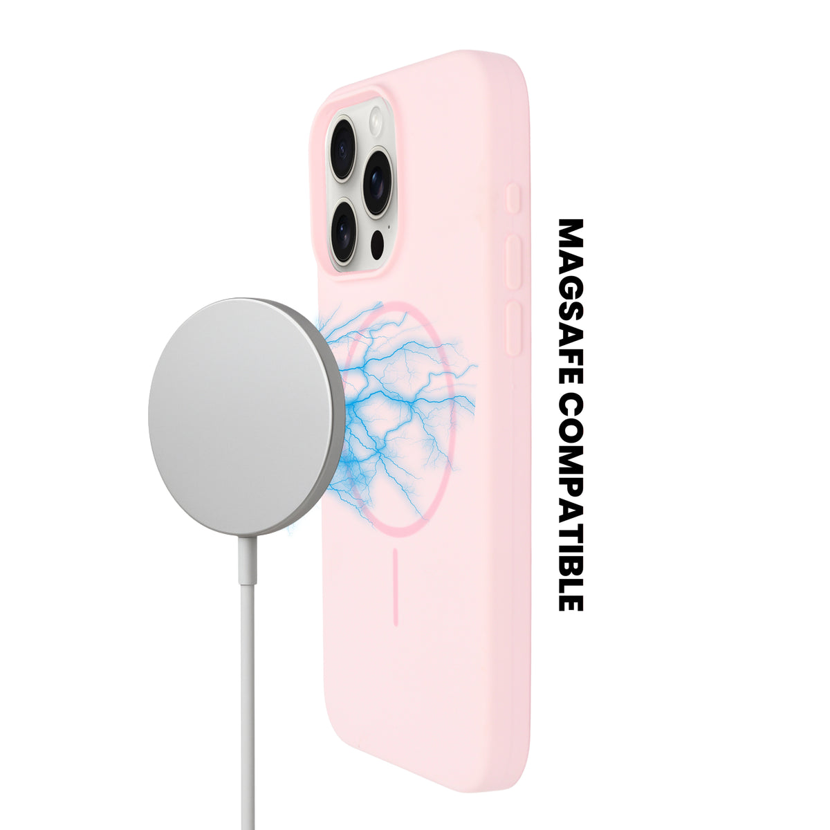 Soft Silicone with MagSafe Ring Phone Case for iPhone 15 Pro