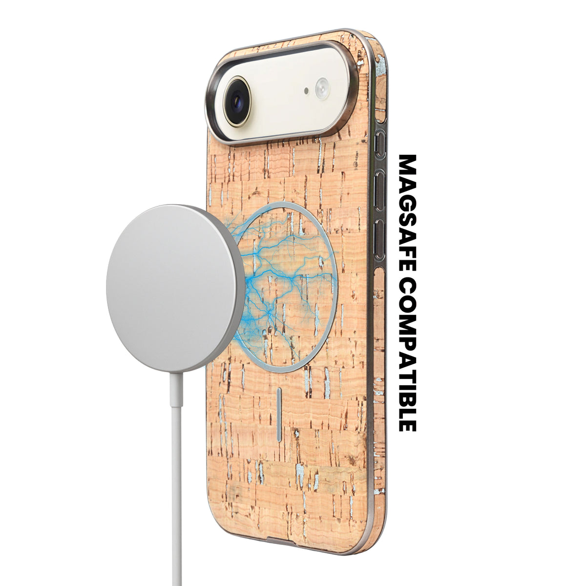 Cork Texture Printed MagSafe Compatible Phone Case for iPhone 17 Air