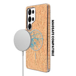Cork Texture Printed MagSafe Compatible Phone Case for Samsung Galaxy S25 Ultra