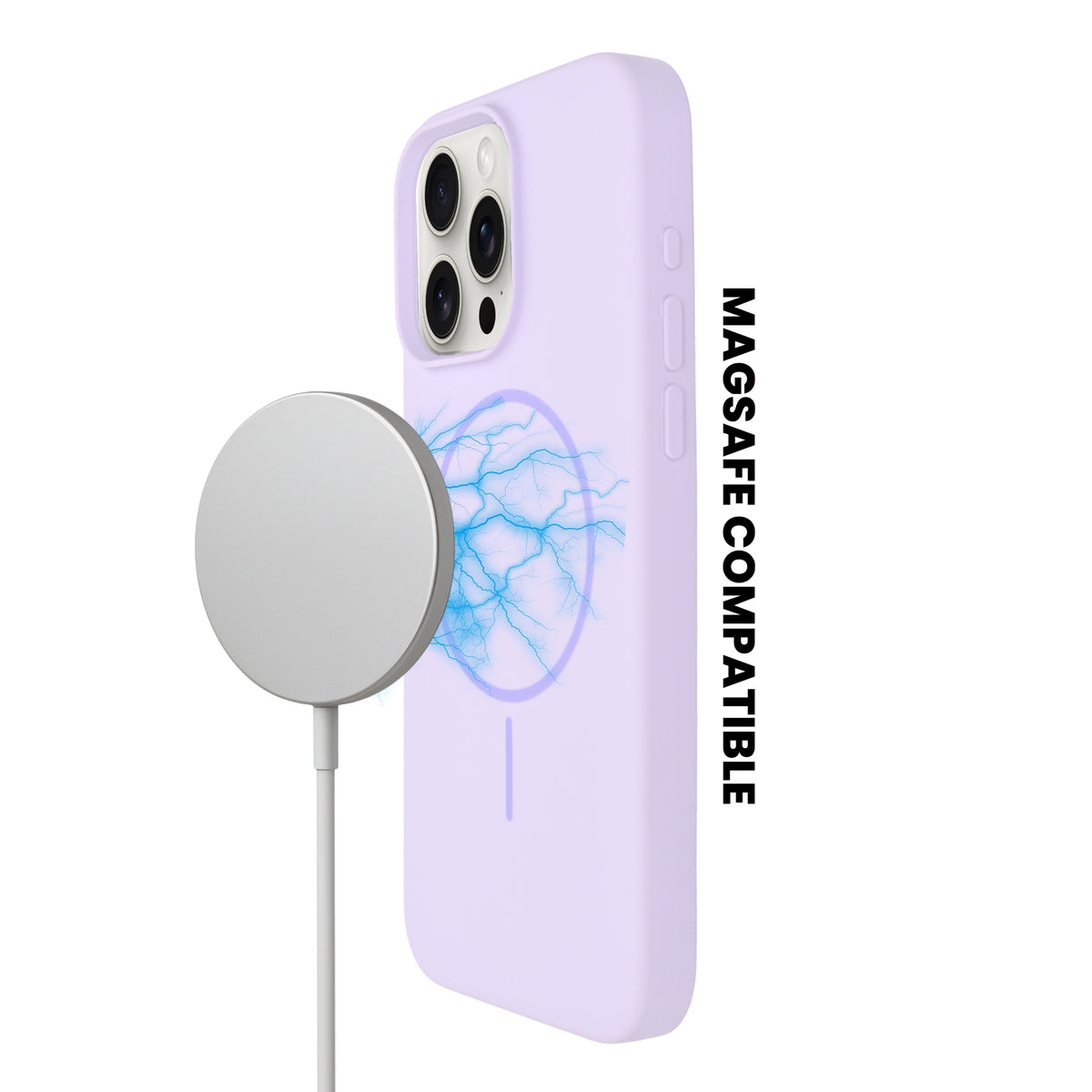 Soft Silicone with MagSafe Ring Phone Case for iPhone 15 Pro