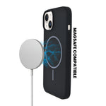Soft Silicone with MagSafe Ring Phone Case for iPhone 14 Plus / 15 Plus