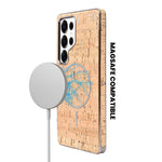 Cork Texture Printed MagSafe Compatible Phone Case for Samsung Galaxy S25 Ultra