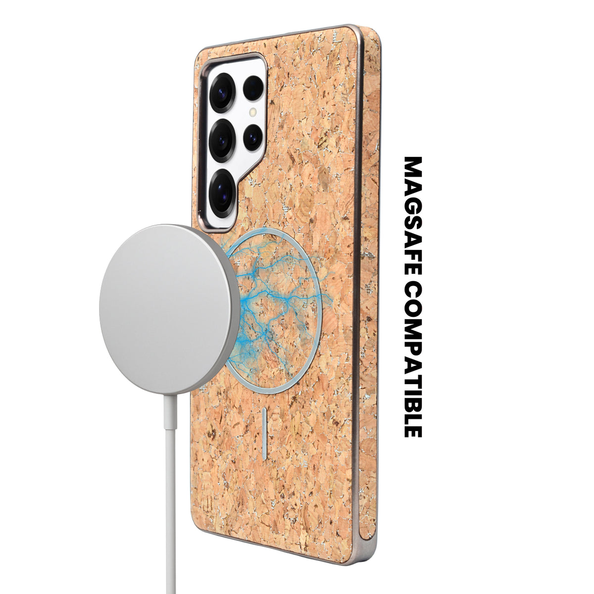 Cork Texture Printed MagSafe Compatible Phone Case for Samsung Galaxy S25 Ultra