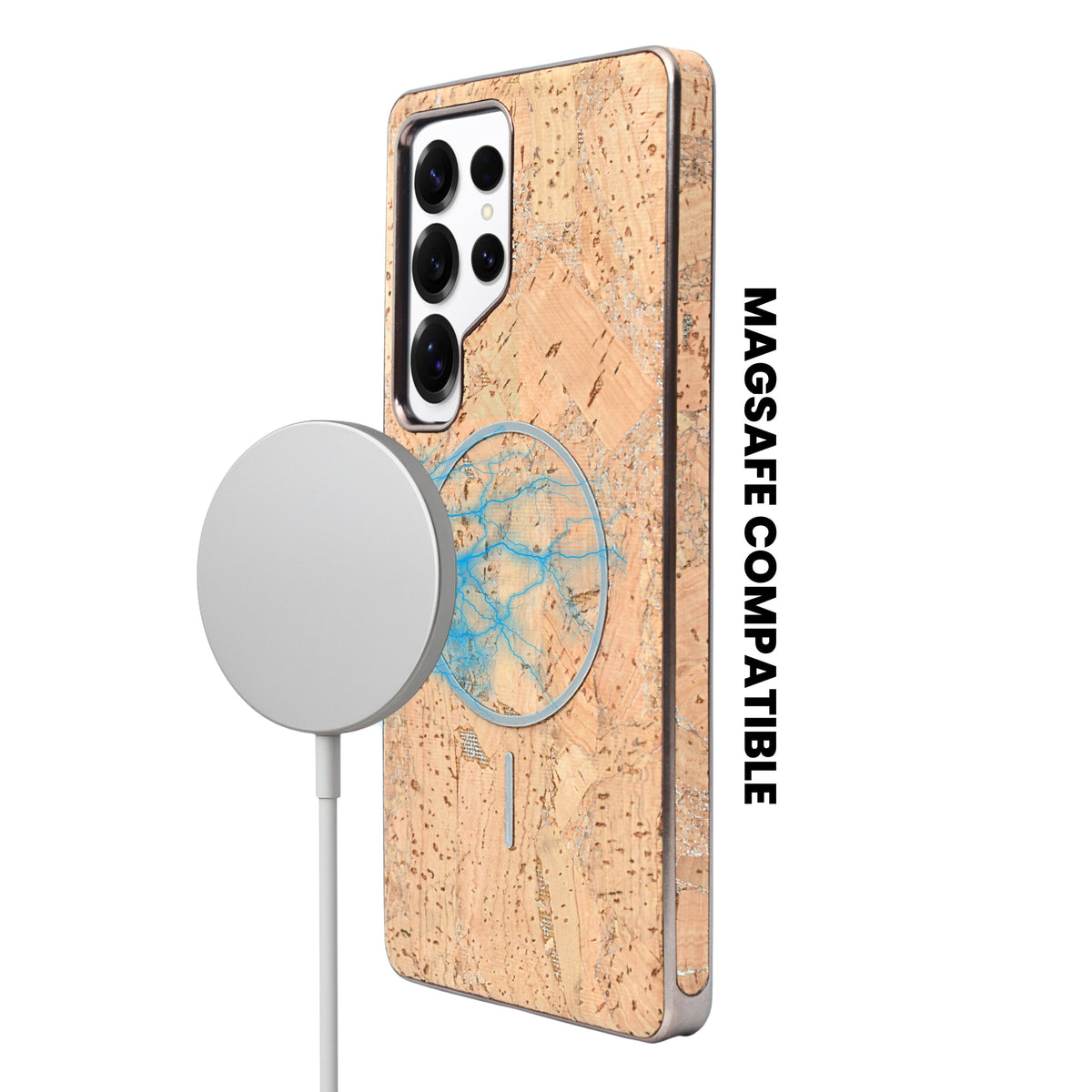 Cork Texture Printed MagSafe Compatible Phone Case for Samsung Galaxy S25 Ultra