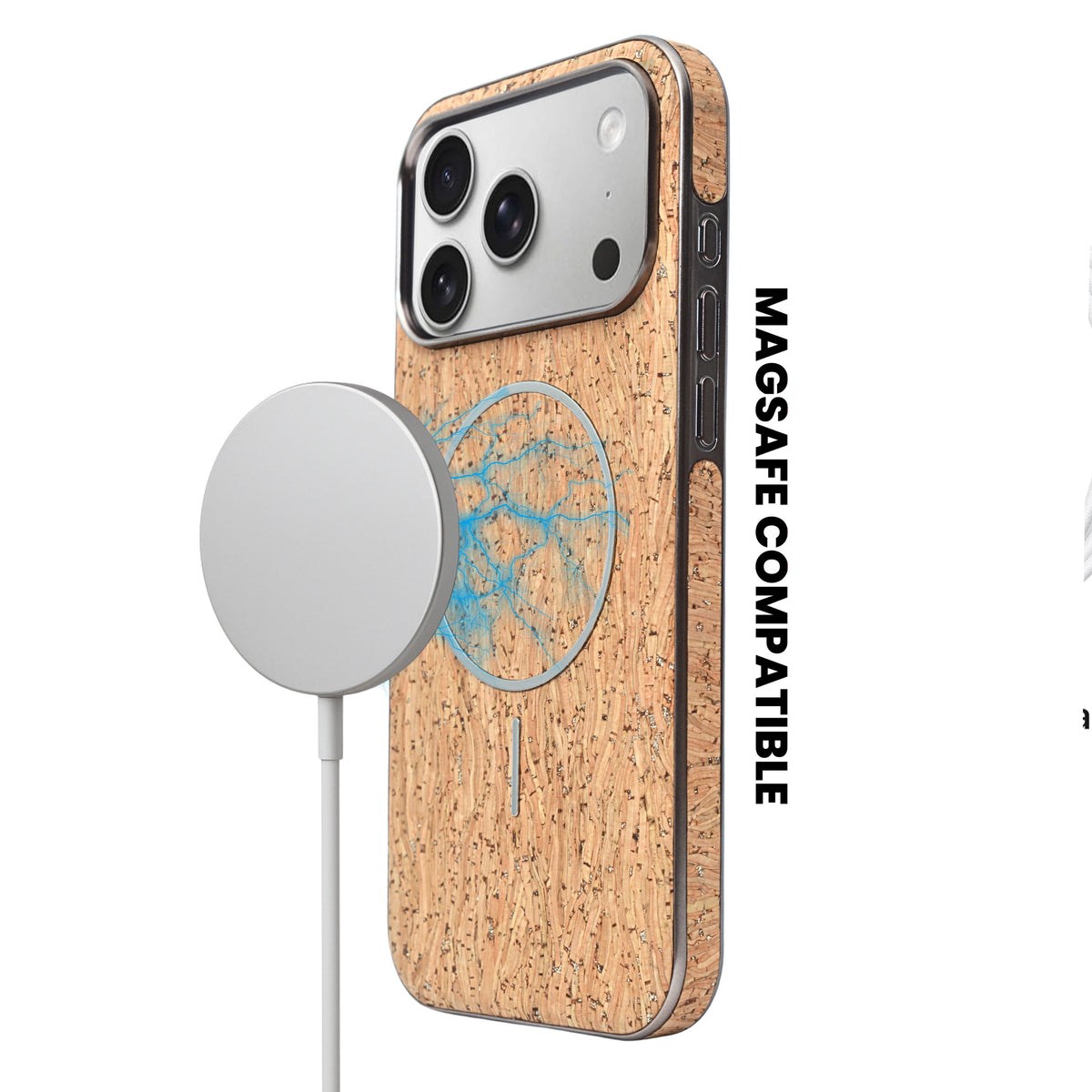 Cork Texture Printed MagSafe Compatible Phone Case for iPhone 17 Pro Max