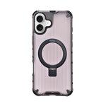 Frosted Corrugated Texture 360° Rotating MagSafe Kickstand Phone Case for iPhone 16 Plus