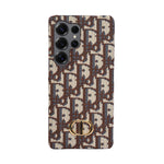 Dior Inspired Premium Fabric Pattern Phone Case for Samsung S25 Ultra